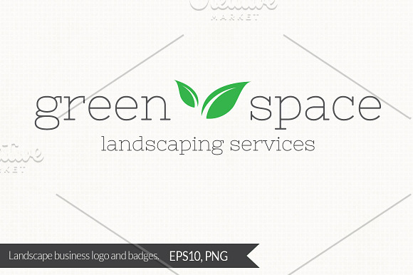 Landscaping Services Logo and Badges in Logo Templates - product preview 1