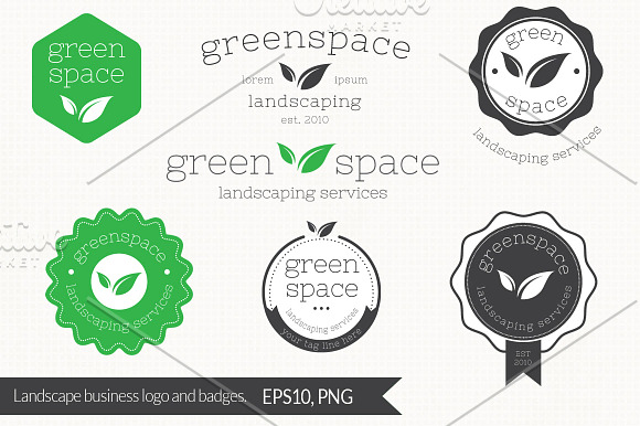 Landscaping Services Logo and Badges in Logo Templates - product preview 2