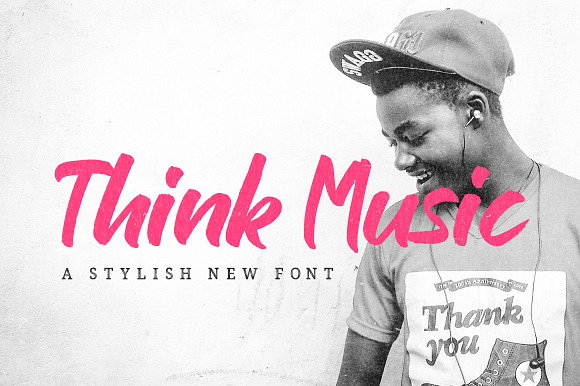 Think Music Script Font in Script Fonts - product preview 4