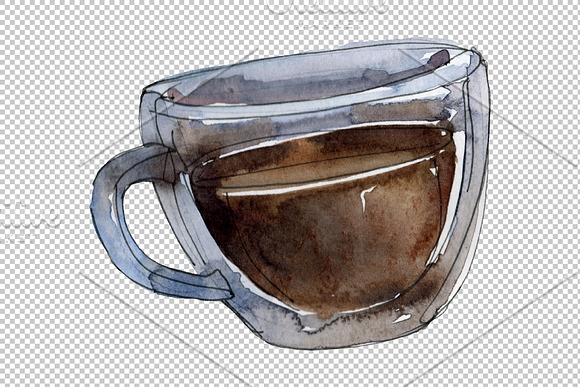 Drinks Coffee Watercolor png in Illustrations - product preview 1