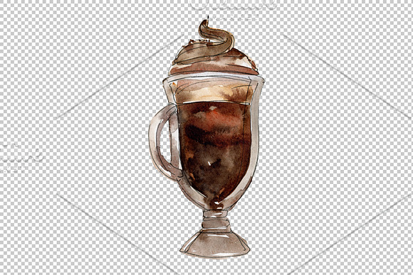 Drinks Coffee Watercolor png in Illustrations - product preview 3