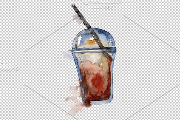 Drinks Coffee Watercolor png in Illustrations - product preview 4