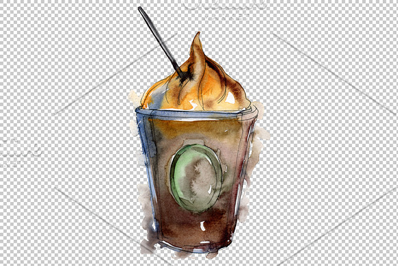 Drinks Coffee Watercolor png in Illustrations - product preview 6