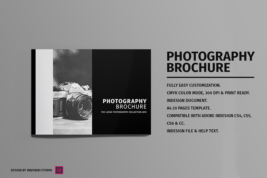 Minimal Photography Brochure in Brochure Templates - product preview 8