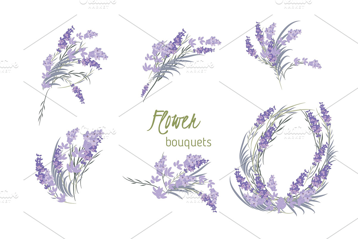 Floral lavender in Illustrations - product preview 8