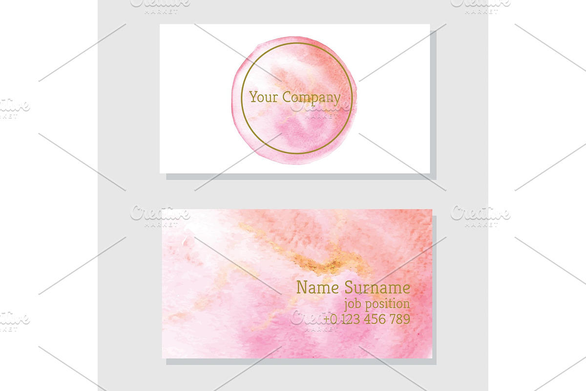 Business card Living Coral Color in Illustrations - product preview 8