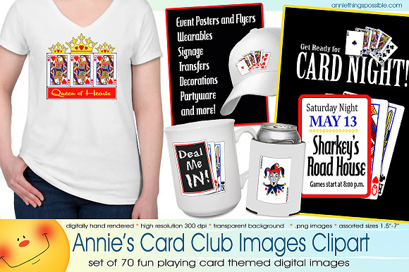 Card Club Images Clipart in Illustrations - product preview 1