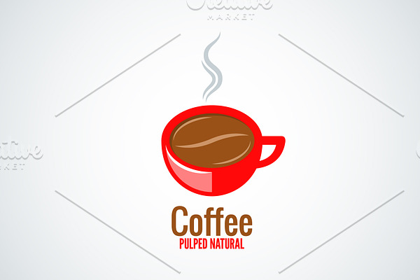 Coffee cup bean design background