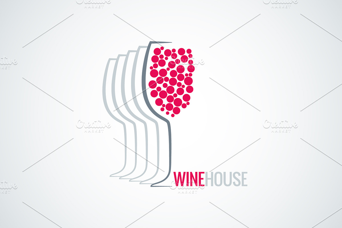 Wine glass abstract background in Illustrations - product preview 8