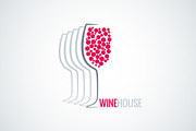 Wine glass abstract background