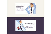Doctor vector business card doctoral