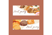 Pastry vector baked cake cream