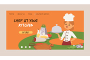 Chef vector cook character woman or