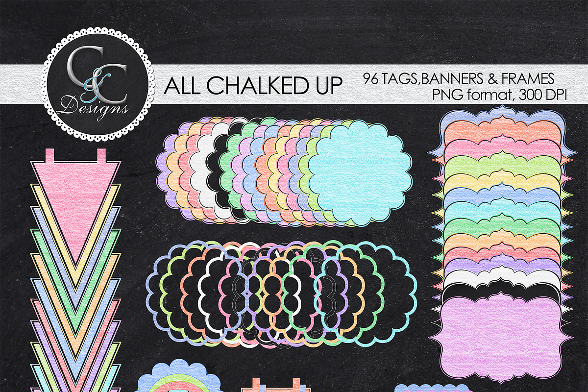 ALL CHALKED UP, 98 Elments/clipart in Objects - product preview 8