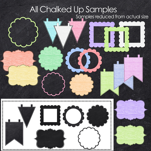 ALL CHALKED UP, 98 Elments/clipart in Objects - product preview 1