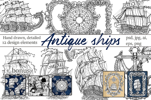 Antique ships collection