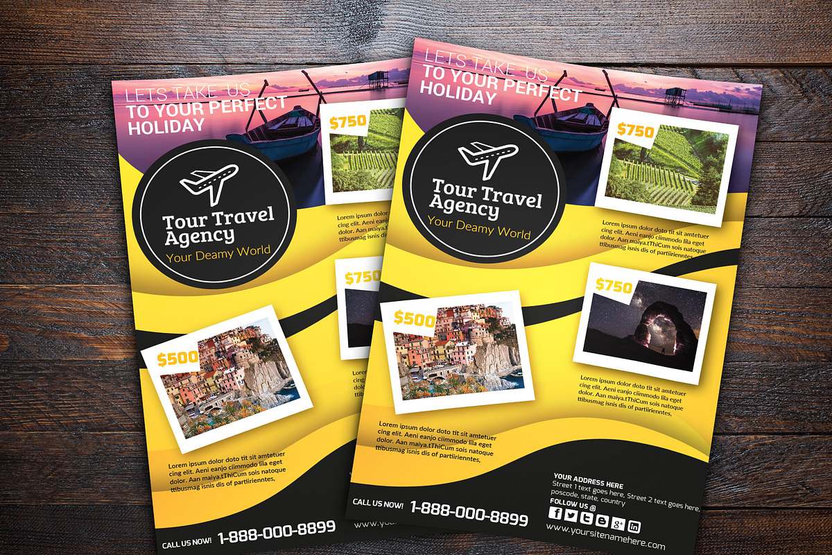 Travel Agency Flyer in Flyer Templates - product preview 8