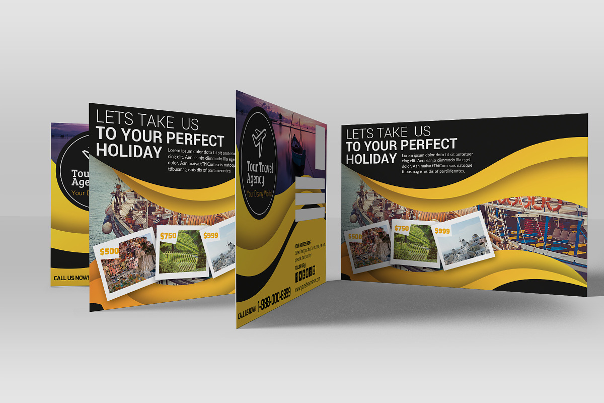 Travel Agency PostCard in Postcard Templates - product preview 8
