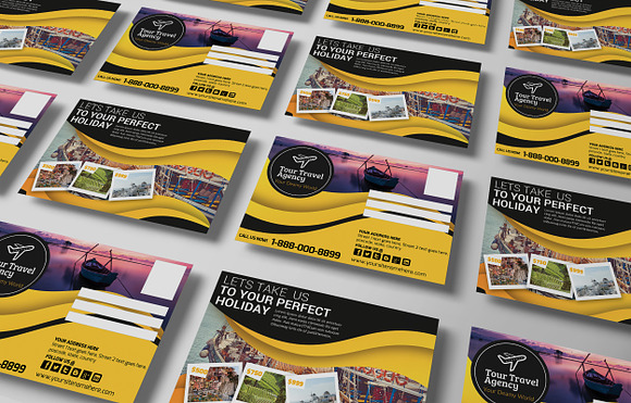 Travel Agency PostCard in Postcard Templates - product preview 2