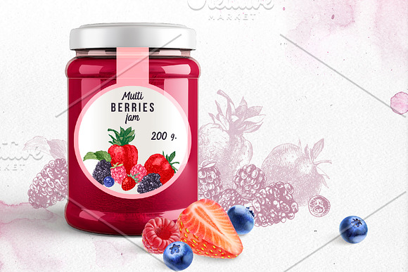 Fresh berries in Illustrations - product preview 2