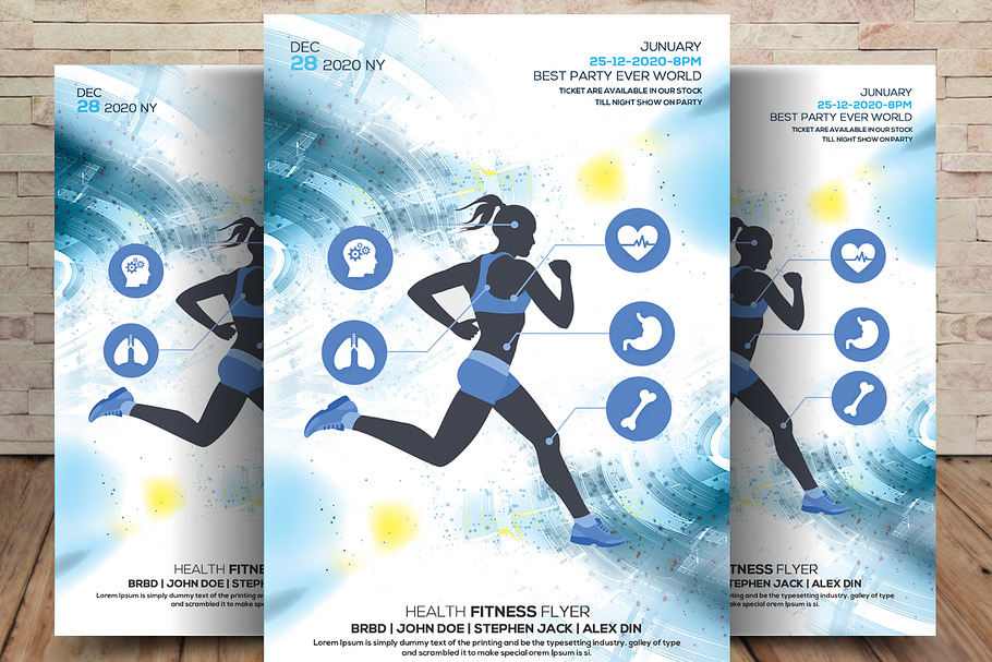 Aerobics Center Flyer Template in Flyer Templates - product preview 8