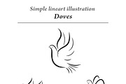 Doves vector illustration