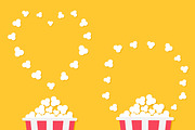 Popcorn popping.  Heart and round