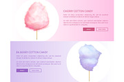 Cherry and Bilberry Cotton Candies