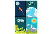 Save Earth Poster with Life on