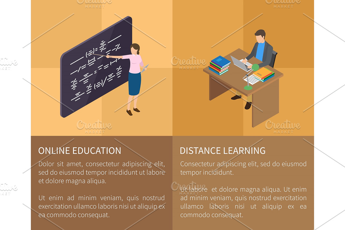 Online Education and Distance in Illustrations - product preview 8