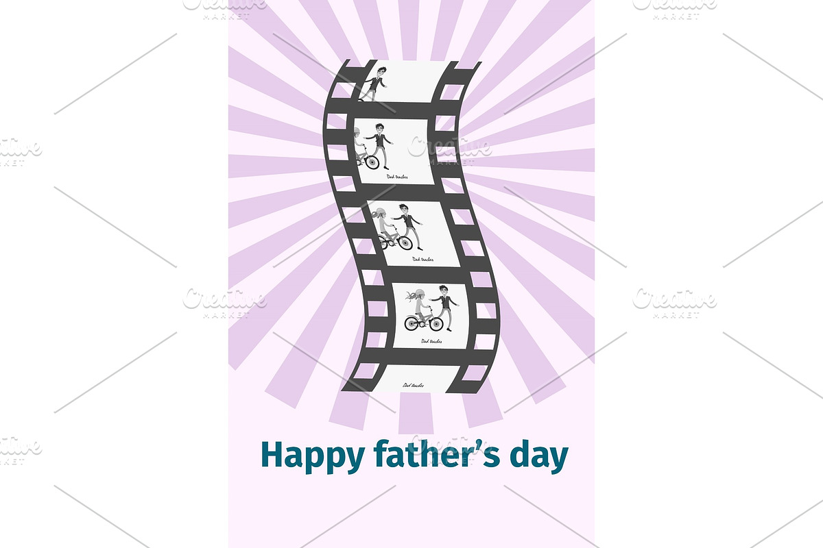 Happy Father's Day Moments on Black in Illustrations - product preview 8