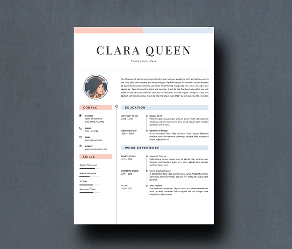 Creative CV ~ Resume Template in Letter Templates - product preview 1