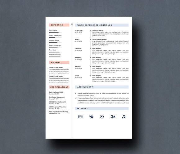 Creative CV ~ Resume Template in Letter Templates - product preview 2