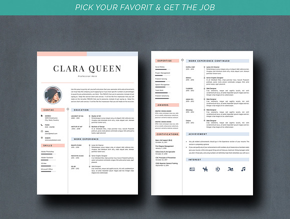 Creative CV ~ Resume Template in Letter Templates - product preview 3