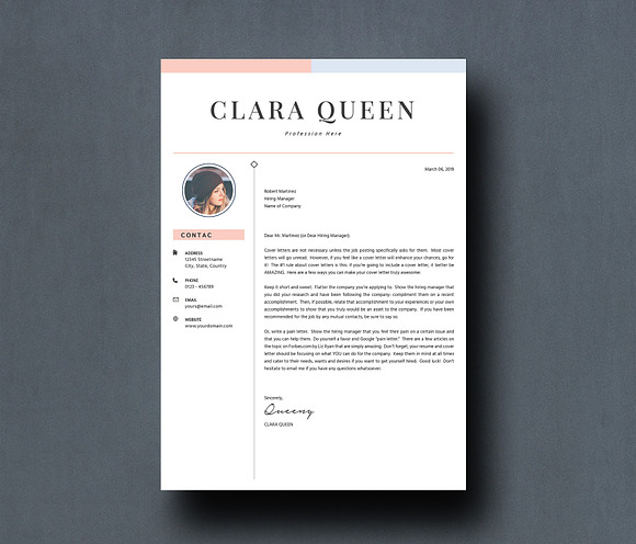 Creative CV ~ Resume Template in Letter Templates - product preview 4
