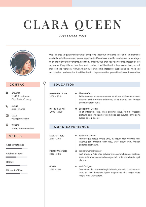 Creative CV ~ Resume Template in Letter Templates - product preview 7