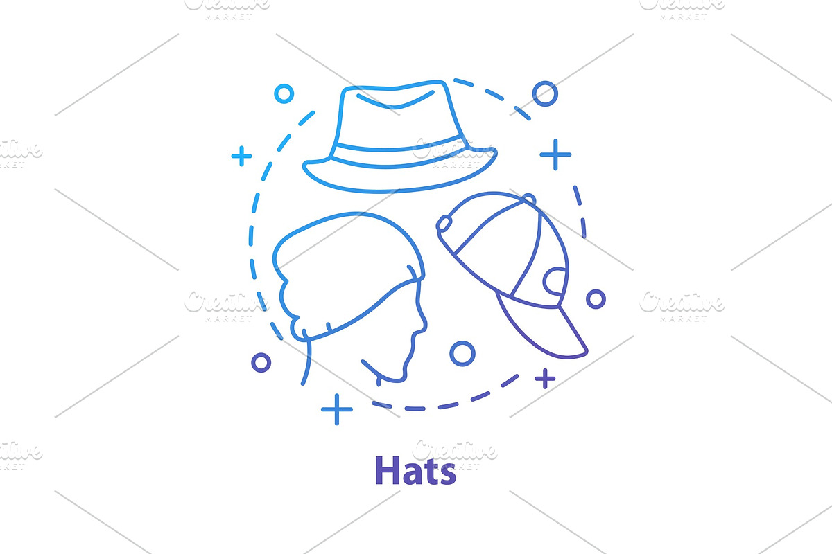 Men's headwear concept icon in Icons - product preview 8