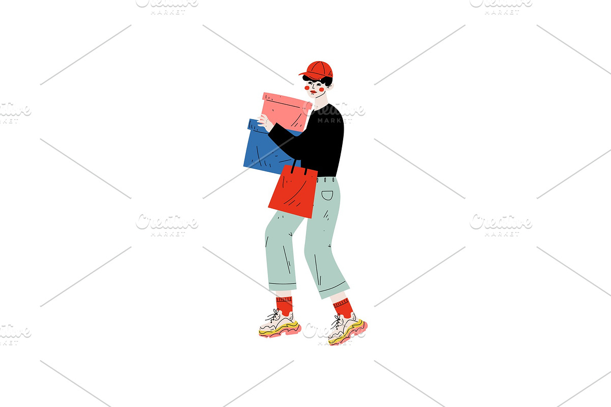 Young Man in Trendy Clothes in Illustrations - product preview 8