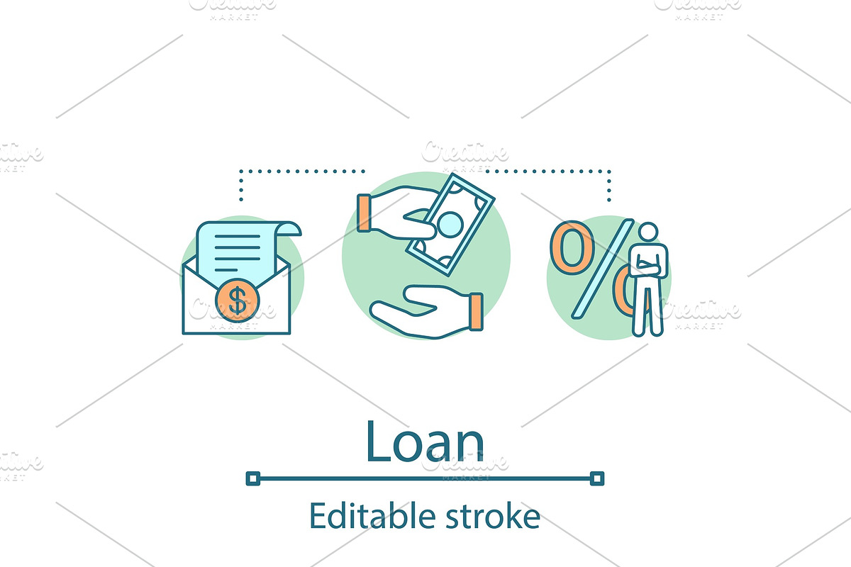 Loan concept icon in Icons - product preview 8