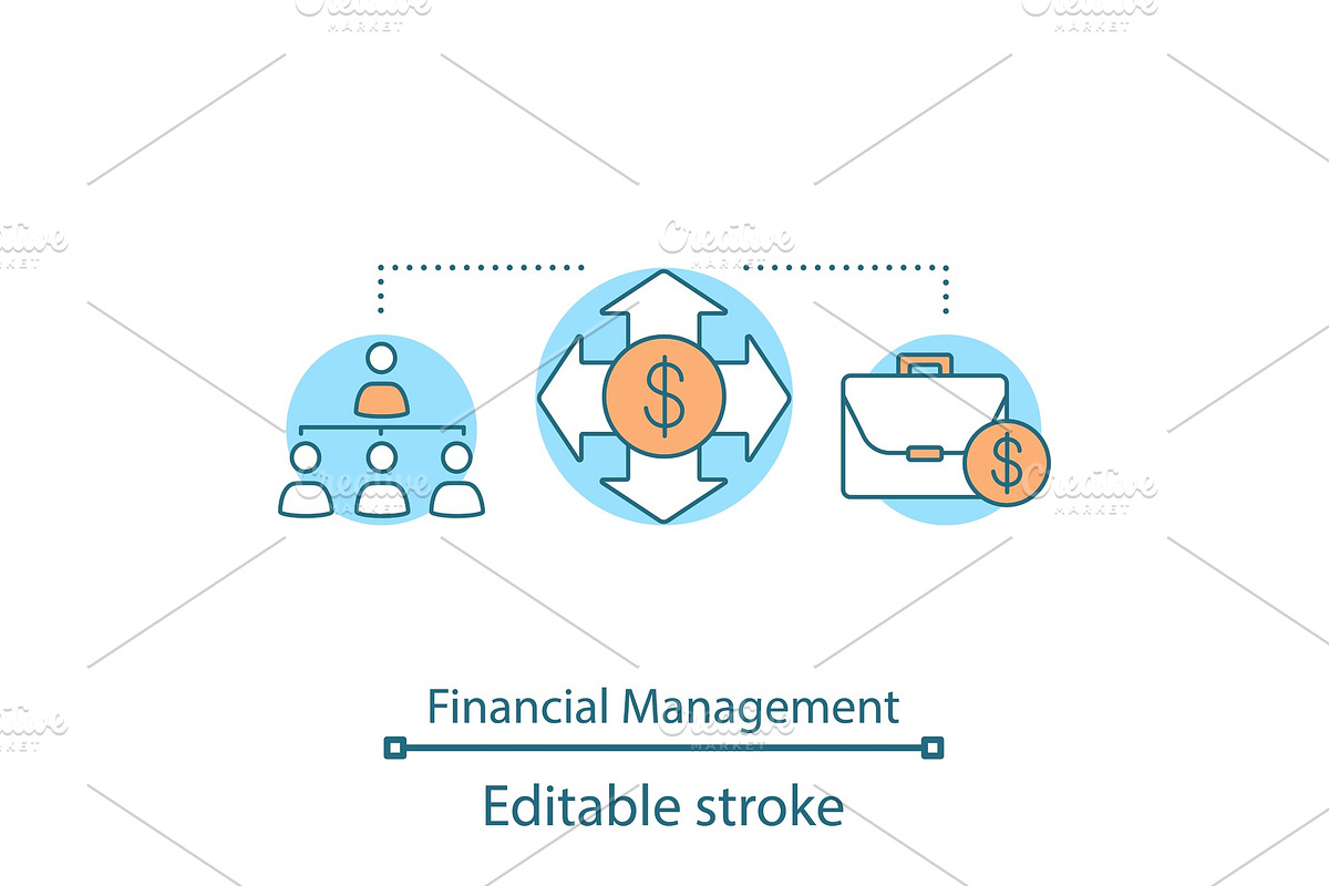 Financial management concept icon in Icons - product preview 8