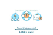 Financial management concept icon