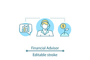 Financial advisor concept icon