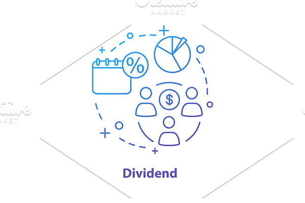 Dividend concept icon