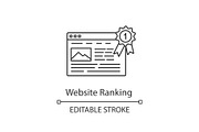 Website ranking linear icon