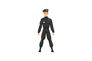 Police Officer in Black Uniform