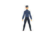 Professional Policeman Character in