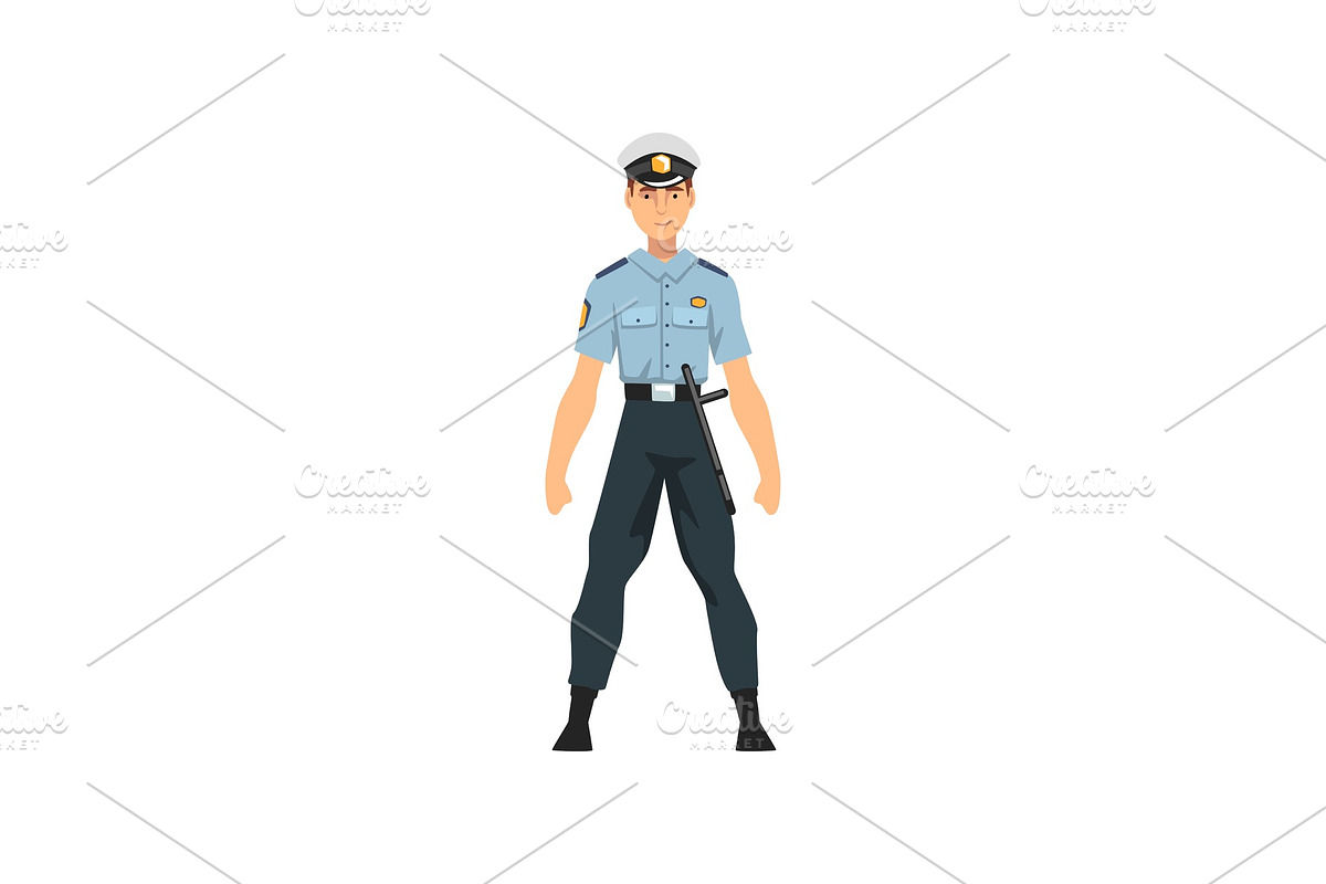 Security Police Officer in Illustrations - product preview 8