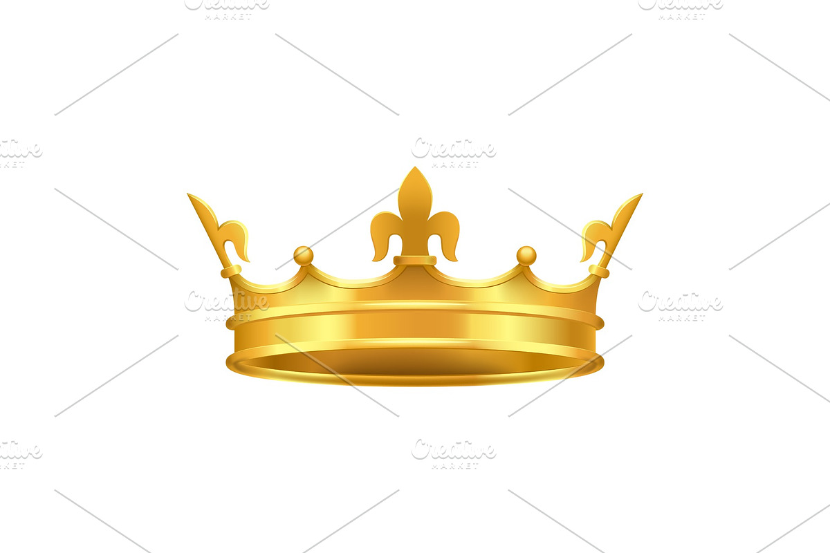 Golden Crown with Red and Blue in Illustrations - product preview 8