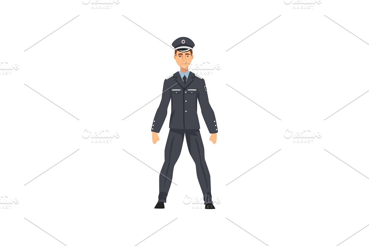 Security Police Officer in Illustrations - product preview 8