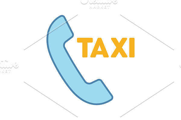 Taxi ordering callback color icon